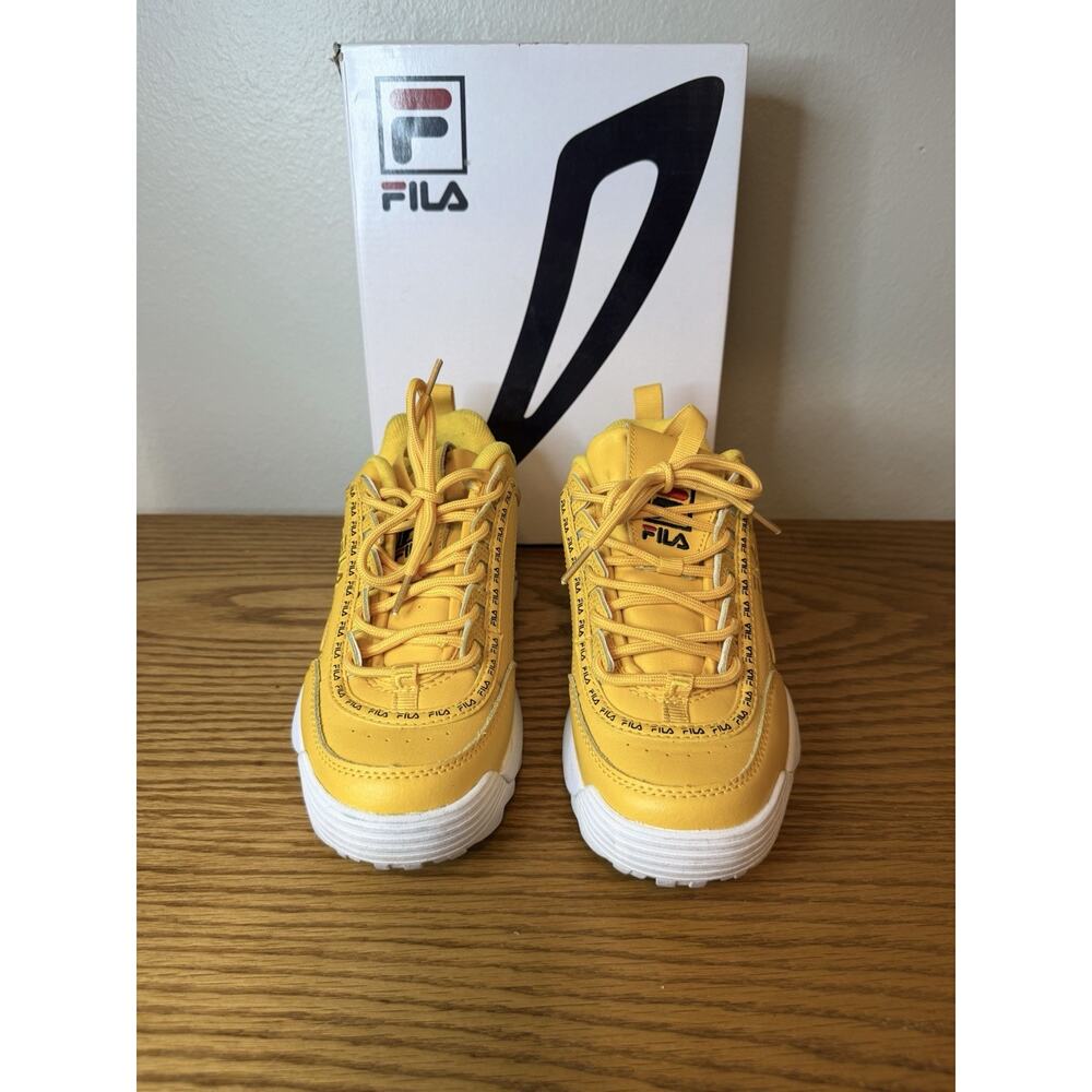 Fila Disruptor II Premium Repeat Yellow Size 5.5 with Original Box